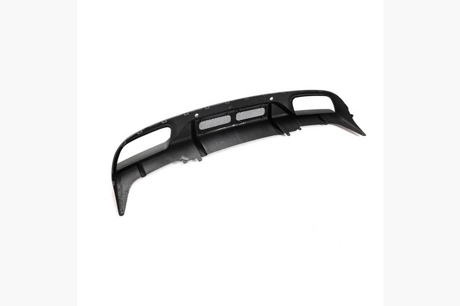 Mercedes C-klasse W205 2014–2021 Achterbumper diffuser (voor coupe/cabriolet C63 AMG 2019-2021, carbon) Foto 5