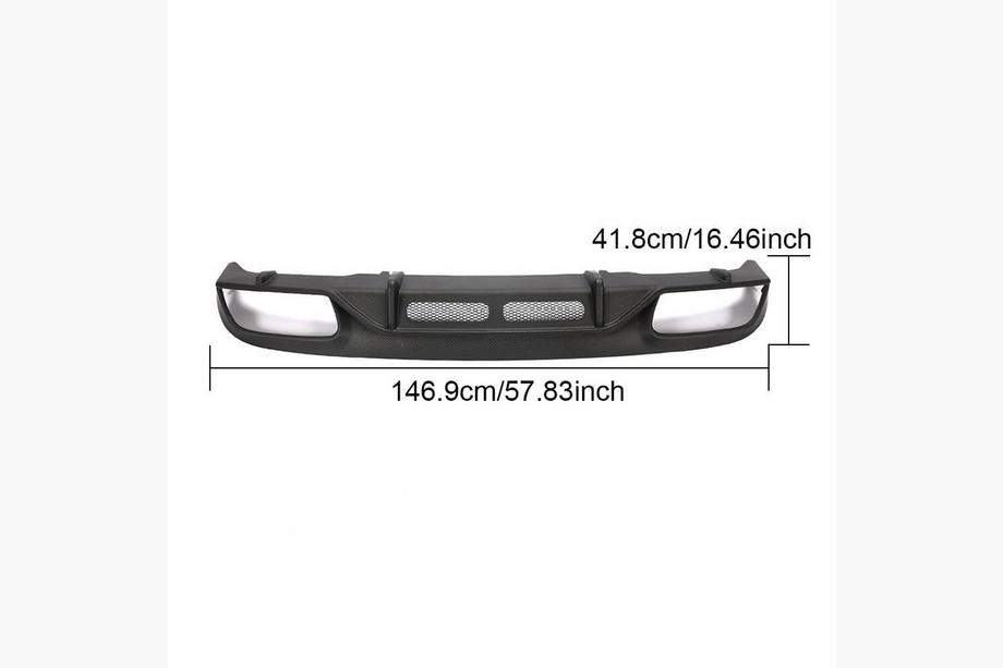 Mercedes C-klasse W205 2014–2021 Achterbumper diffuser (voor coupe/cabriolet C63 AMG 2019-2021, carbon) Foto 6