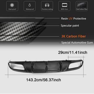 Achterbumper diffuser V1 (voor coupé/cabriolet C63 AMG 2015-2019, carbon) foto 2