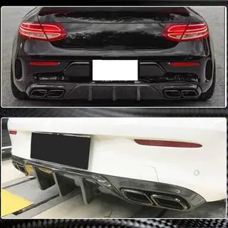 Achterbumper diffuser V1 (voor coupé/cabriolet C63 AMG 2015-2019, carbon) foto 4