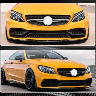 Voorbumper lip Lip V1 (voor coupé/cabriolet C63 AMG 2015-2019, carbon) foto 3