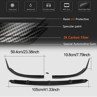 Voorbumper lip Lip V1 (voor coupé/cabriolet C63 AMG 2015-2019, carbon) foto 4