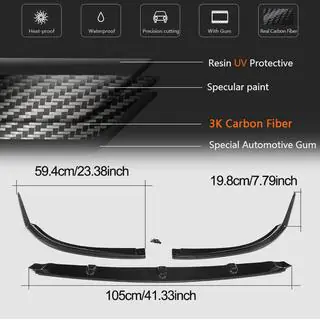 Voorbumper lip Lip V1 (voor coupé/cabriolet C63 AMG 2015-2019, carbon) foto 4
