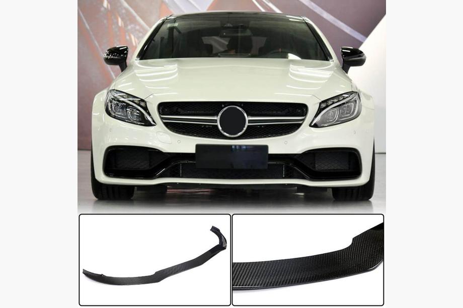 Mercedes C-klasse W205 2014–2021 Voorbumper lip Lip V3 (voor coupé/cabriolet C63 AMG 2015-2019, carbon) Image