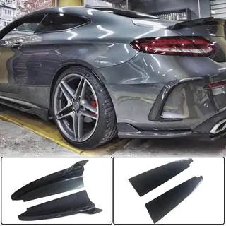 Achterbumper diffuser inserts V2 (voor coupé/cabriolet AMG-Line / C43 AMG 2015-2019, carbon) foto 1