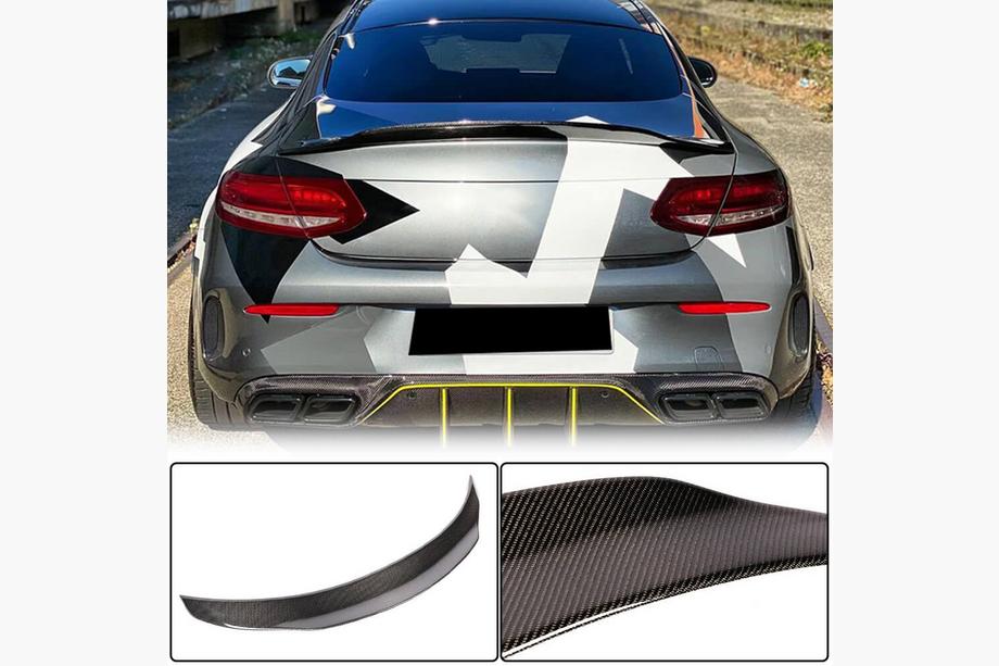 Mercedes C-klasse W205 2014–2021 Spoiler V4 (voor coupé 2015-2019, carbon) Foto 1