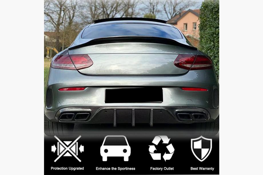 Mercedes C-klasse W205 2014–2021 Spoiler V4 (voor coupé 2015-2019, carbon) Foto 2