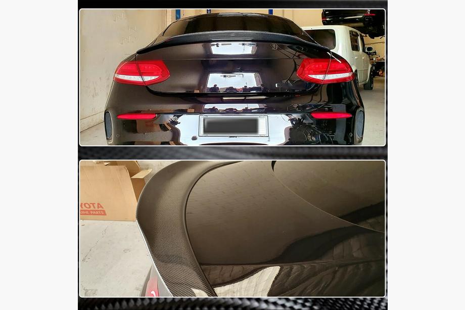 Mercedes C-klasse W205 2014–2021 Spoiler V4 (voor coupé 2015-2019, carbon) Foto 3