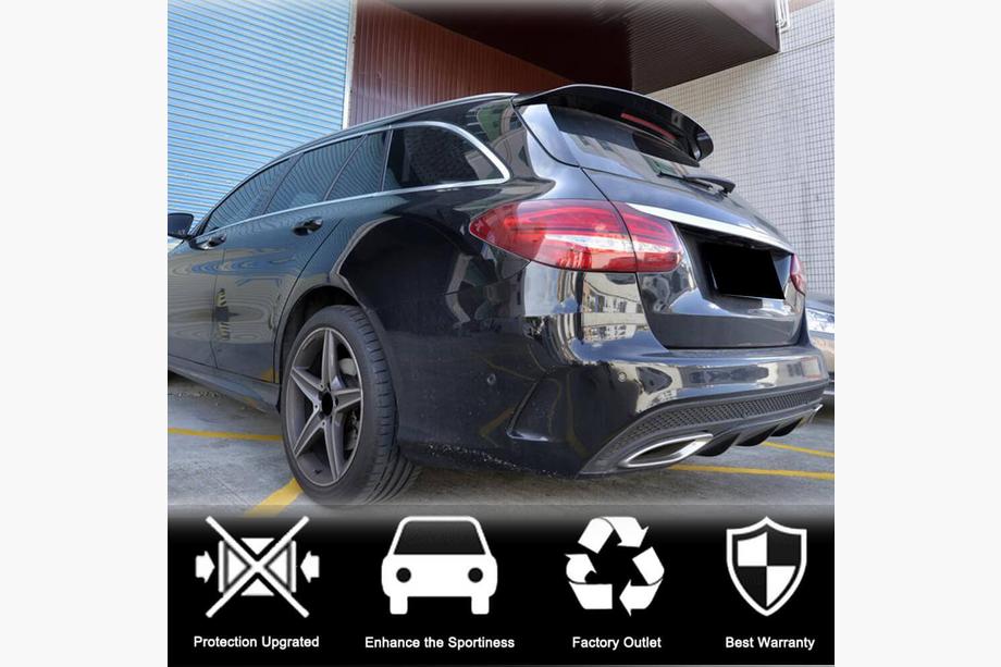 Mercedes C-klasse W205 2014–2021 Spoiler (voor Base/AMG-Line SW 2015-2019, carbon) Foto 3