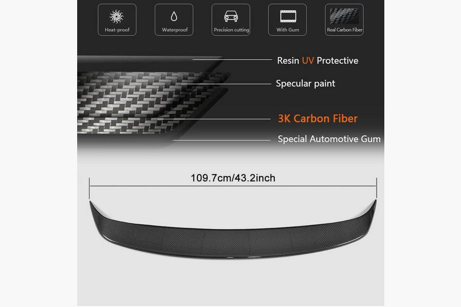 Mercedes C-klasse W205 2014–2021 Spoiler (voor Base/AMG-Line SW 2015-2019, carbon) Foto 6