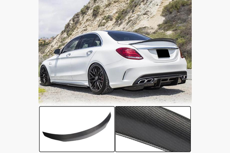 Mercedes C-klasse W205 2014–2021 V7 spoiler (voor SD 2015-2021, carbon) Foto 2