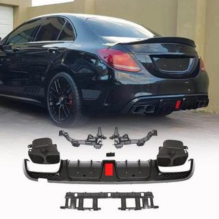 Achterbumperdiffuser met uitlaatsierstukken (voor SD C43 AMG 2015-2019, carbon) foto 1
