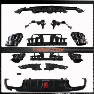 Achterbumper diffuser met uitlaatsierstukken (voor SD C43 AMG 2015-2021, carbon) foto 4