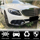 Mercedes C-klasse W205 2014–2021 Carbon mistlampkappen (voor SD Base 2015-2019, Carbon) foto 2