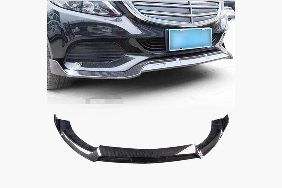 Mercedes C-klasse W205 2014–2021 Voorbumper lip Lip V1 (voor SD Base 2019-2021, carbon) Image