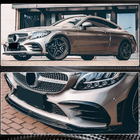 Mercedes C-klasse W205 2014–2021 Voorbumper lip Lip V1 (voor C43 AMG 2019-2021, carbon) foto 4