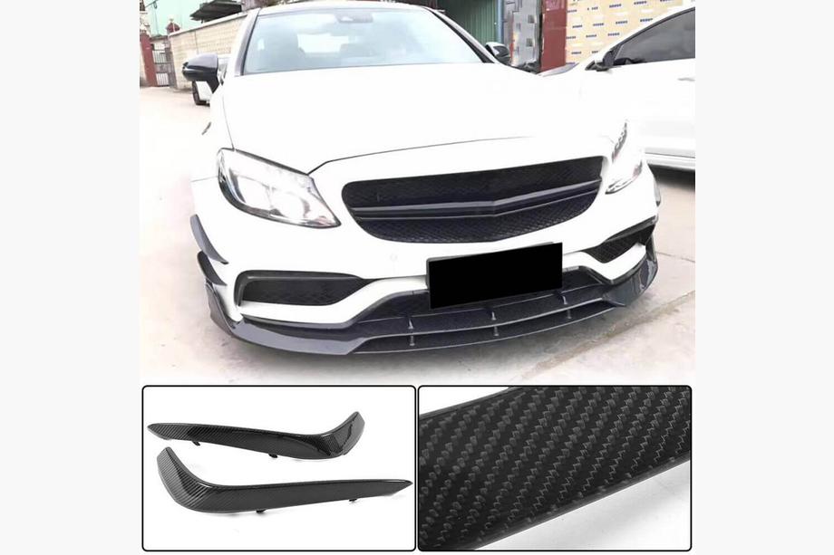 Mercedes C-klasse W205 2014–2021 Mistlamp afdekkappen (voor C63 AMG 2015-2019, carbon) Image