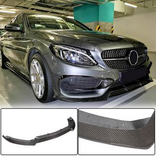 Voorbumper lip Lip V1 (voor C43 AMG 2015-2019, carbon) foto 1