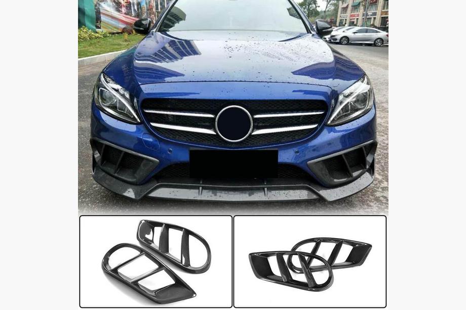 Mercedes C-klasse W205 2014–2021 Mistlamp covers (voor C43 AMG 2015-2019, carbon) Image