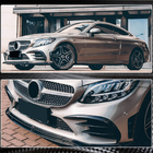 Mercedes C-klasse W205 2014–2021 Frontbumper inzetstukken V1 (voor C43 AMG 2019-2021, carbon) foto 6
