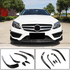 Mercedes C-klasse W205 2014–2021 Carbon voorbumper inserts (voor C43 AMG 2015-2019) foto 1