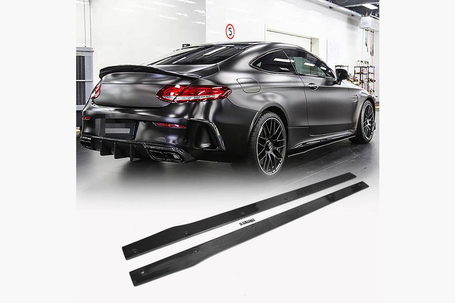 Mercedes C-klasse W205 2014–2021 Sideskirts V2 (voor C43/C63 AMG 2015-2019, carbon) Image