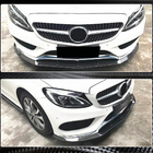 Mercedes C-klasse W205 2014–2021 Voorbumper lip Lip V3 (voor C43 AMG 2015-2019, carbon) foto 3