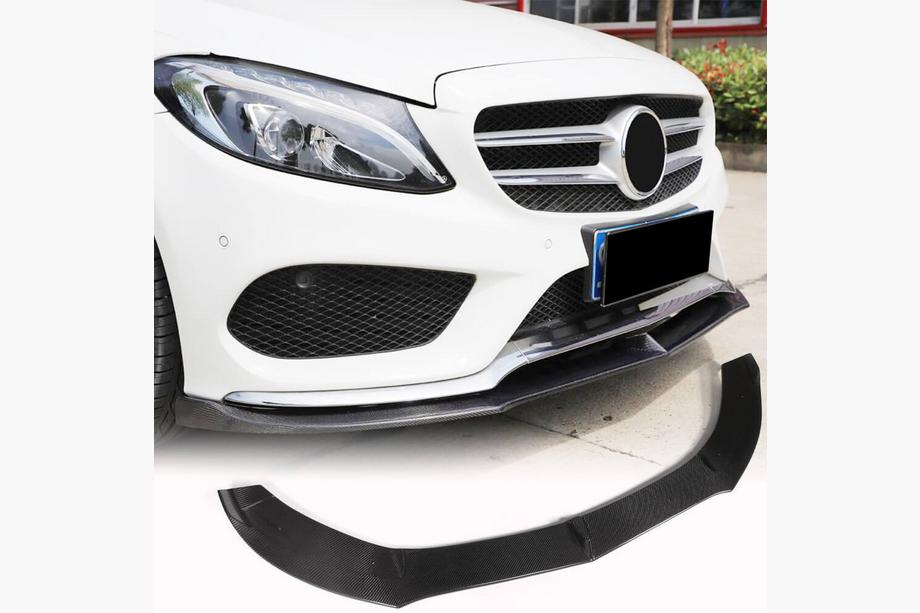 Mercedes C-klasse W205 2014–2021 Voorbumper lip Lip V5 (voor C43 AMG 2015-2019, carbon) Foto 2
