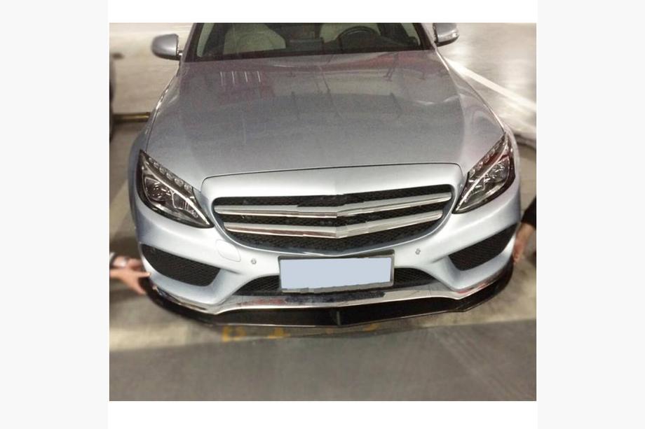 Mercedes C-klasse W205 2014–2021 Voorbumper lip Lip V5 (voor C43 AMG 2015-2019, carbon) Foto 4