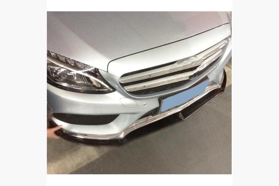Mercedes C-klasse W205 2014–2021 Voorbumper lip Lip V5 (voor C43 AMG 2015-2019, carbon) Foto 5