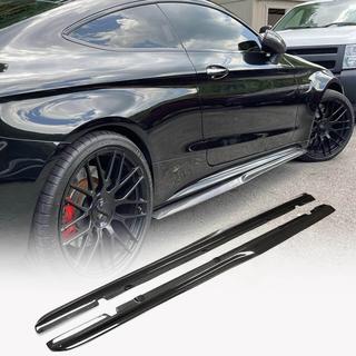 Side skirts V4 (voor C43/C63 AMG 2015-2019, carbon) Mercedes C-klasse W205 2014–2021 foto 1
