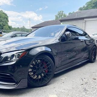 Side skirts V4 (voor C43/C63 AMG 2015-2019, carbon) Mercedes C-klasse W205 2014–2021 foto 2
