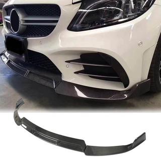 Voorbumper lip V3 voor C43 AMG 2019-2021 (carbon) foto 1