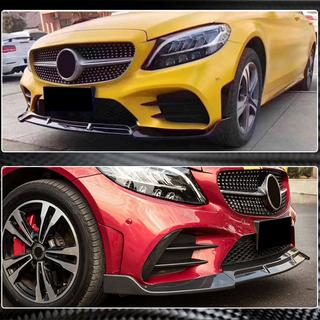 Voorbumper lip V3 voor C43 AMG 2019-2021 (carbon) foto 4
