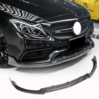 Voorbumper lipspoiler V4 (voor SD C63 AMG 2015-2019, carbon) foto 1