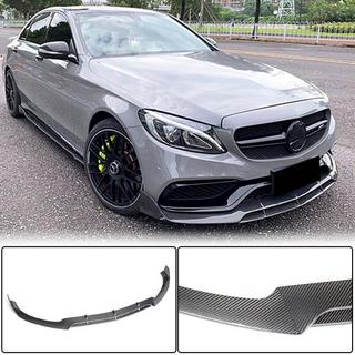 Voorbumper lipspoiler V4 (voor SD C63 AMG 2015-2019, carbon) foto 2