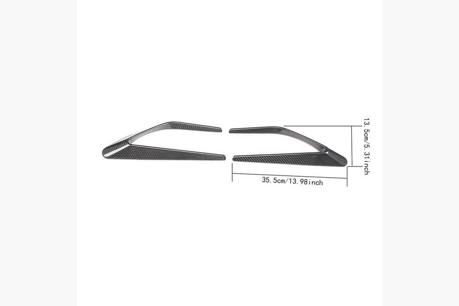 Mercedes C-klasse W205 2014–2021 Carbon voorspatbord lijsten (voor SD C63 AMG 2015-2019, Carbon) Foto 6