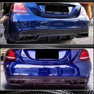 Achterbumper diffuser (voor SD C43/C63 AMG 2015-2019, carbon) foto 3