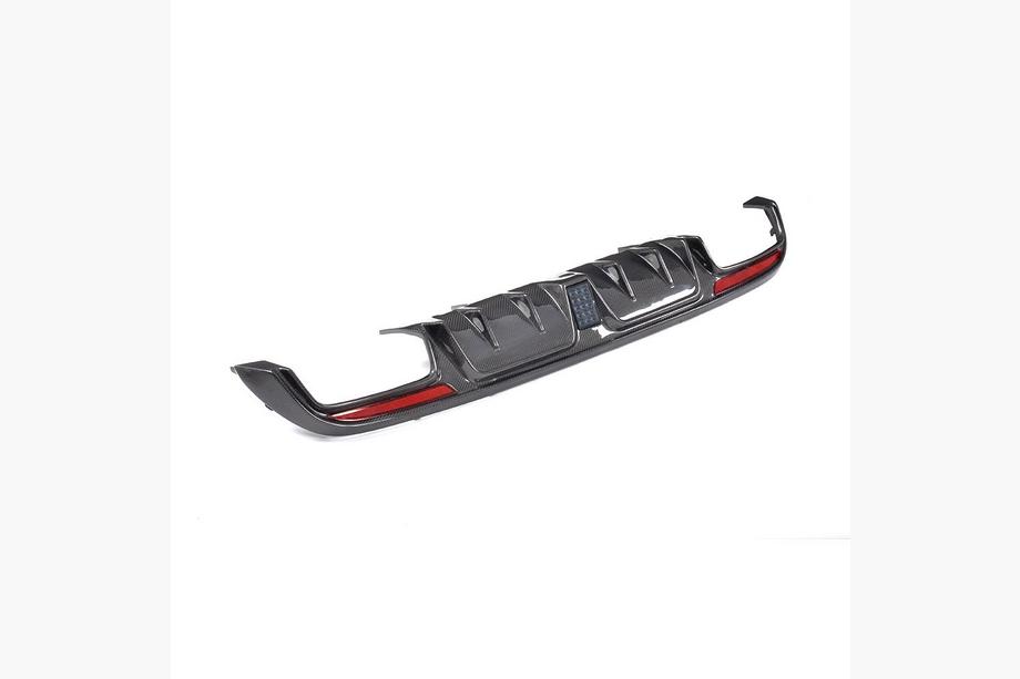 Mercedes C-klasse W205 2014–2021 Achterbumper diffuser V1 (voor SD C43/C63 AMG 2015-2019, carbon) Foto 1