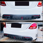 Mercedes C-klasse W205 2014–2021 Achterbumper diffuser V2 (voor SD C43/C63 AMG 2015-2019, carbon) foto 4