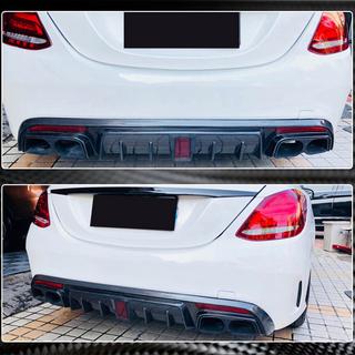 Achterbumper diffuser V2 (voor SD C43/C63 AMG 2015-2019, carbon) foto 4