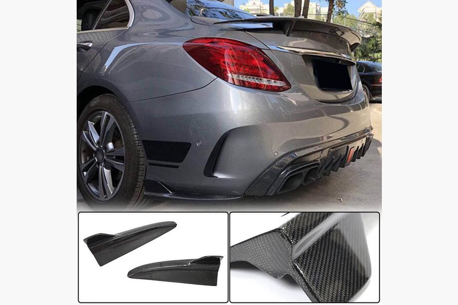 Mercedes C-klasse W205 2014–2021 Achterbumper flaps Flap (voor SD C43/C63 AMG 2015-2019, carbon) Image