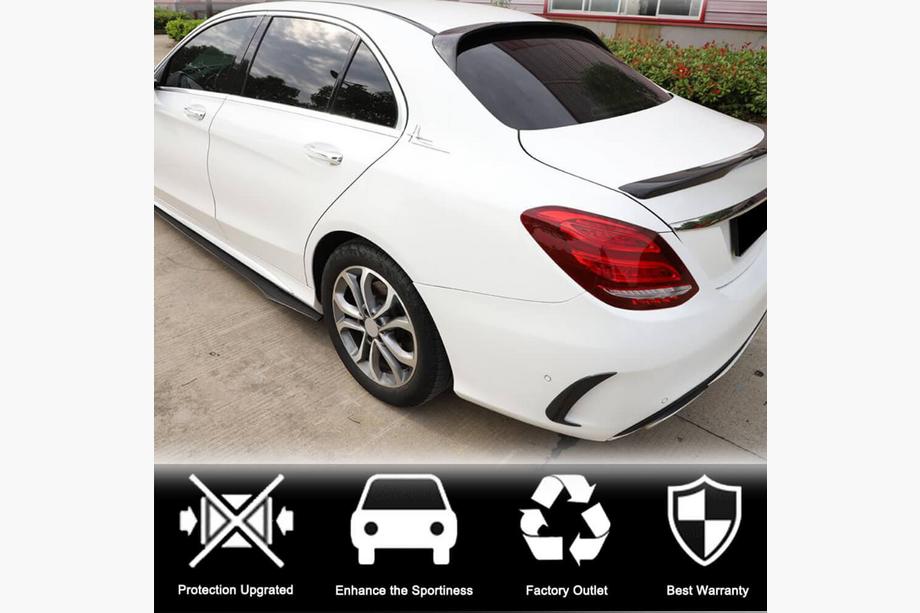Mercedes C-klasse W205 2014–2021 Achterbumper sierlijsten (voor SD C43/C63 AMG 2015-2019, carbon) Foto 3