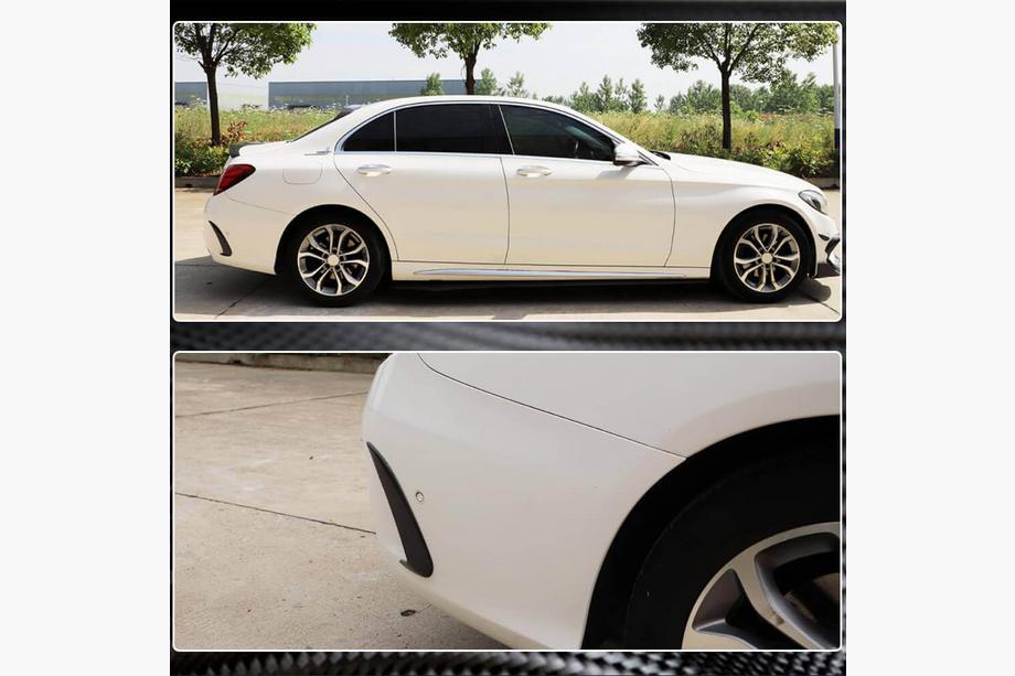 Mercedes C-klasse W205 2014–2021 Achterbumper sierlijsten (voor SD C43/C63 AMG 2015-2019, carbon) Foto 5