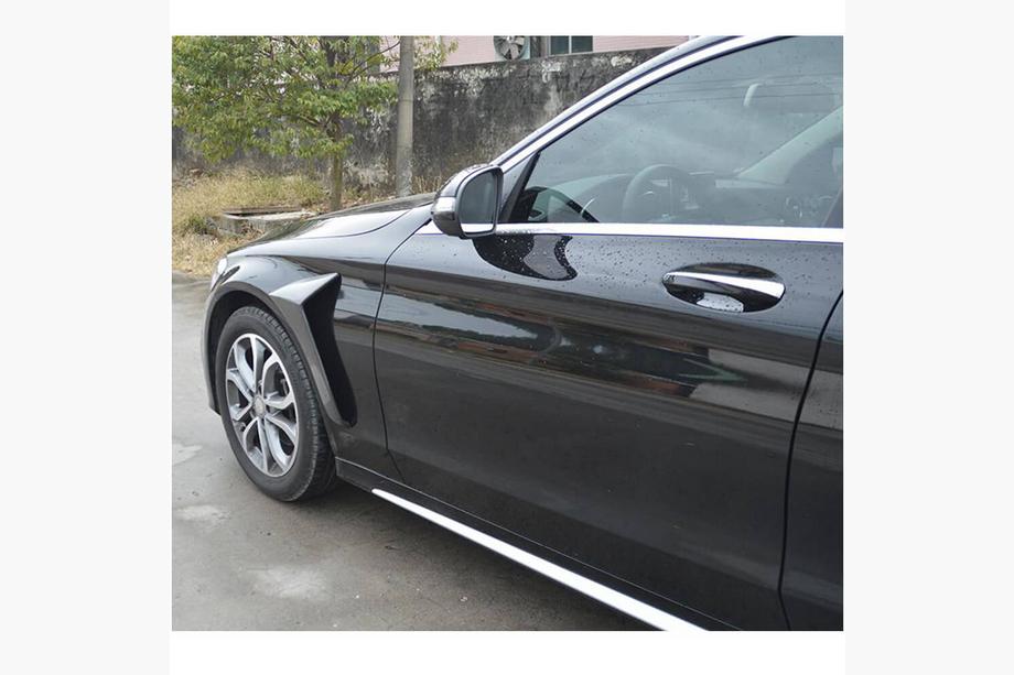 Mercedes C-klasse W205 2014–2021 Carbon voorste spatbordkappen (voor SD AMG-Line 2015-2019, Carbon) Foto 2