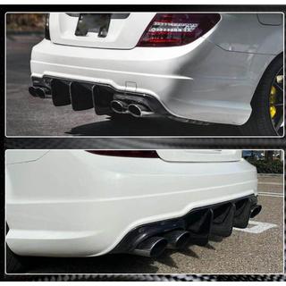 Achterbumper spoiler met diffuser (voor C63 AMG 2012-2014, carbon) foto 3