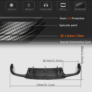 Achterbumper spoiler met diffuser (voor C63 AMG 2012-2014, carbon) foto 4