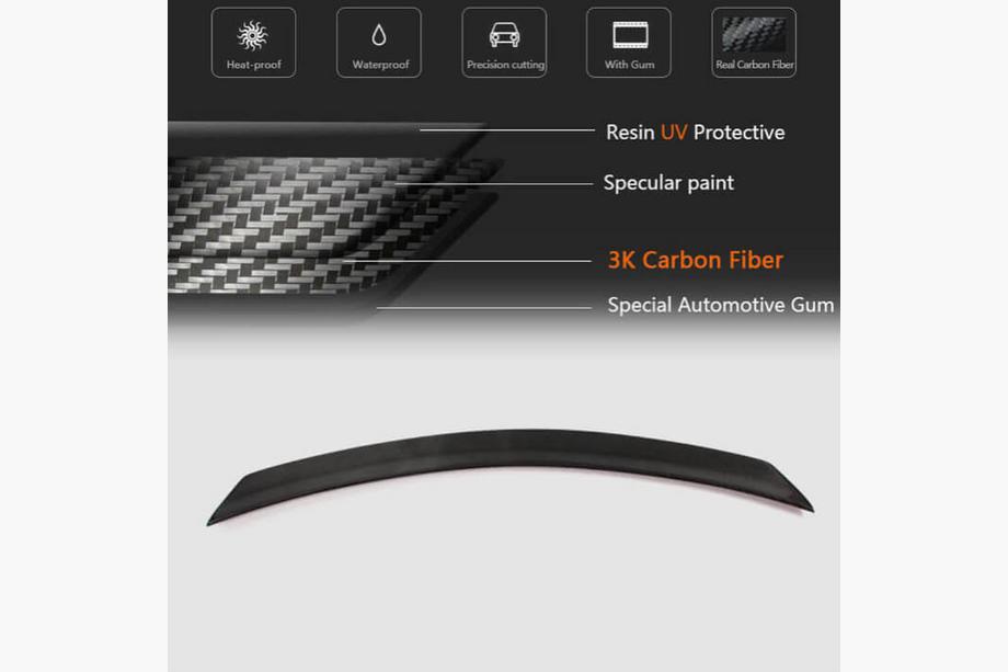 Mercedes C-klasse W204 2007–2015 Achterbumper spoiler met diffuser (voor C63 AMG 2012-2014, carbon) Foto 5