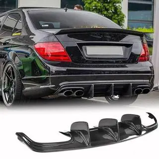 Achterbumper diffuser V1 (voor AMG SD 2008-2011, carbon) foto 1