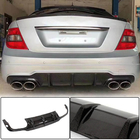 Mercedes C-klasse W204 2007–2015 Achterbumper diffuser V1 (voor AMG SD/Coupe 2012-2014, carbon) foto 1